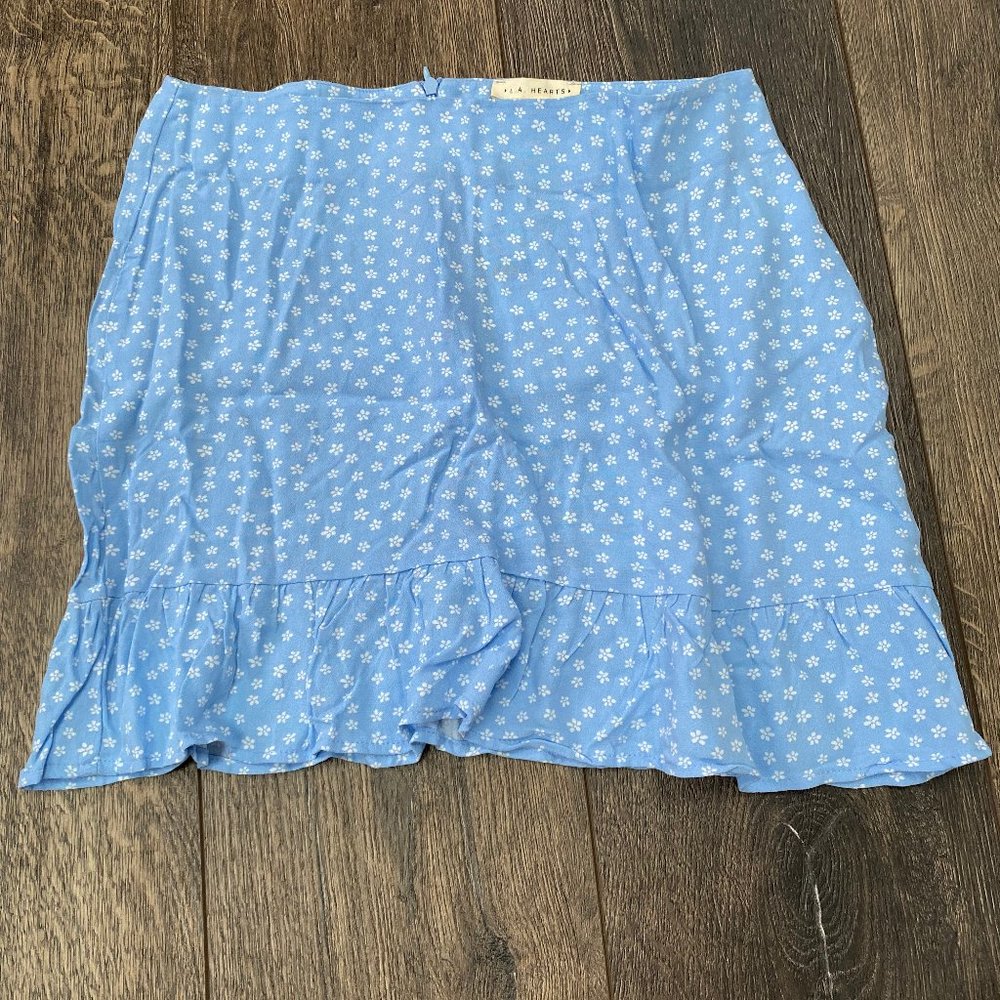 Pacsun blue flowy skirt